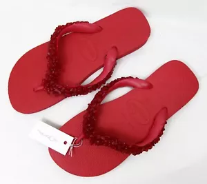 Sobral / Havaianas Brazil Retired Women Rubber Flip Flops Sandals Size US 7.5 - Picture 1 of 8