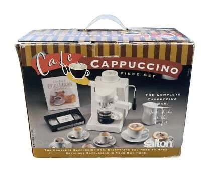 JUEGO DE BARRA DE CAFÉ ESPRESSO SALTON CAFÉ CAPPUCCINO Blanco Caja Abierta EX45KITW Faltan 2 Artículos Foto 1 de 4