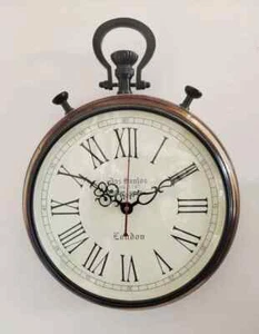 Nautical Collection 15" Vintage Style Handmade Wooden Wall Clock - - Picture 1 of 6