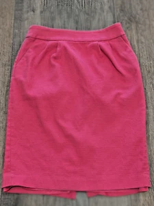 Banana Republic Kleid Rock Damen 2 Rosa Bleistift Knielang Baumwolle Twill Preppy - Bild 1 von 8