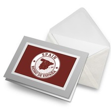 Greetings Card (Grey) - Reino De España Spain Travel Map  #4508