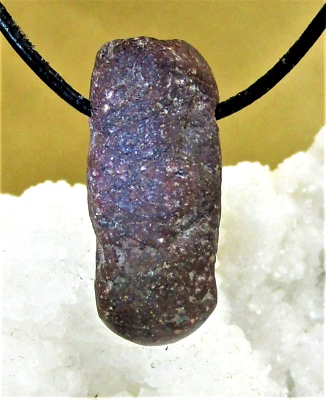 STERNRUBIN in SAPHIR  Freeform Trommelstein gebohrt  EDELSTEIN ANHÄNGER     Nr.1 - Bild 1 von 2