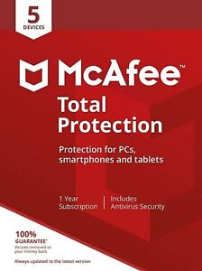 McAfee Total Protection 2024 5 Device 1 Year Antivirus Security 2024 Ready Key