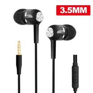 Black Universal Bluetooth Earphones Wired Headphones In-Ear for MP3 Players UK - Picture 1 of 10