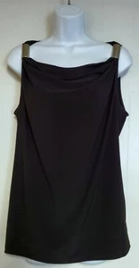 Kenneth Cole Reaction Womens Medium Black Sleeveless Shirt Blouse Tank Top  - Picture 1 of 3