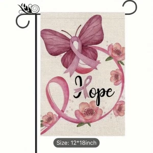 Breast Cancer Awareness "Im Oktober tragen wir Pink" - 12,5 x 18 Yard Flagge - Bild 1 von 3