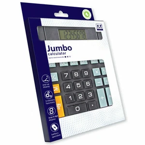 8 STELLIGES DISPLAY JUMBO RECHNER STATIONÄR ZUHAUSE SCHULE BÜRO SCHREIBTISCH SHOP - Bild 1 von 1