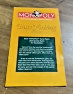 1998 Bass Fishing Monopoly Game Replacement Deeds Instructions Cards Money - Picture 1 of 10