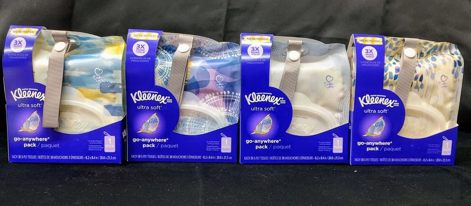 Kleenex Ultra Soft Go Anywhere Pack Pañuelos Faciales 30 Pañuelos por Paquete X 4 Foto 1 de 1