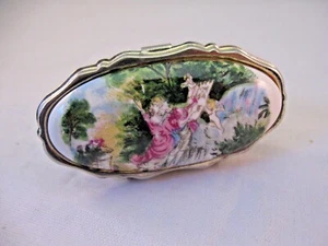 MARAVILLOSA BUFANDA FLORAL CORBATA O CLIP - PORCELANA Y METAL - Imagen 1 de 4