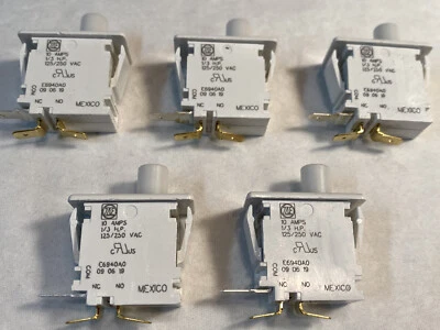 Lot Of 5 Cherry 0E6940A0 Switch Pushbutton 10A 125/250 Vac Quick Connect White