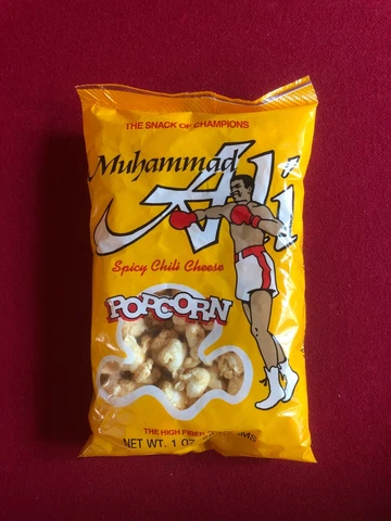 1992 Muhammad Ali, "Un-Opened" Spicy Chili Cheese Popcorn Bag (Scarce / Vintage) Cover