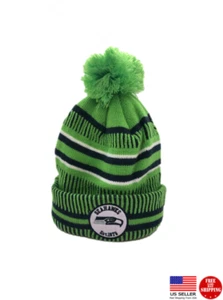 Seattle Seahawks New Era Football Beanie Embroidered Knit Cap Sideline Hat USA - Picture 1 of 5