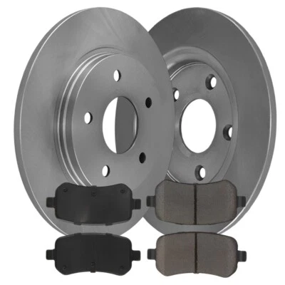 Rotores de freno sólidos traseros derecho e izquierdo con pastillas para Chrysler Town & Country 12-08 Foto 1 de 4