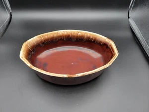 Vintage Mccoy Pottery Brown Drip Glaze Serving Dish - Picture 1 of 5