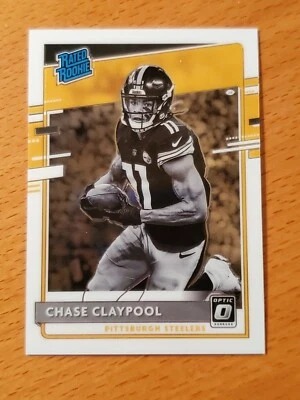 2020 Donruss Optic Rated Rookies B&W Variation #327 Chase Claypool Steelers  - Image 1 of 2