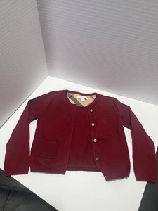 Burberry Children Girls Cardigan Maroon Size 3Y Used - Picture 1 of 9