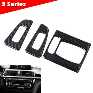 Carbon Fiber Trim AC Outlet Control Vent Sticker Interior Cover for BMW 3 4 F30 - Picture 1 of 7
