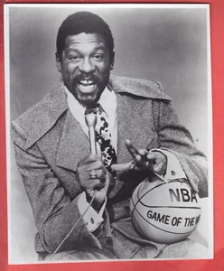 1972 CELTICS TYPE 1 7 X 9 BILL RUSSELL BECOMES BROADCASTER - Picture 1 of 2