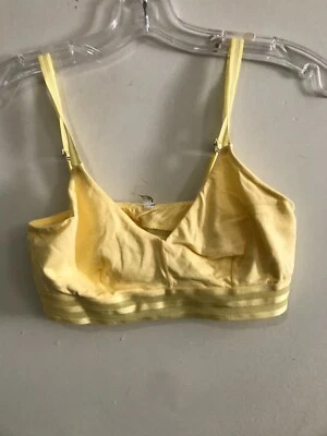 Sujetador deportivo amarillo Jockey talla M niños niñas atletismo cómodo algodón Pima Foto 1 de 4