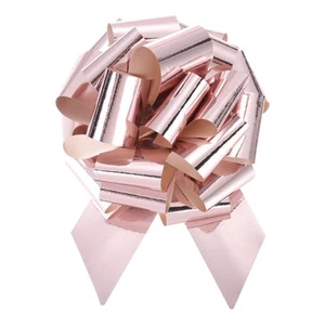 10pcs 4" Metallic Large Big Pull Bow Gift Wrapping Bows Ribbon Rose Gold - Picture 1 of 6