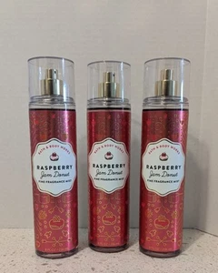 Bath & Body Works Raspberry Jam Donut Fine Fragrance Mist Lot Of 3 + Shower Gel - Picture 1 of 5