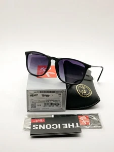 Ray-Ban Chris RB4187 622/8G Nera, lenti grigio sfumate NUOVI E PERFETTI IN TUTTO - Imagen 1 de 10