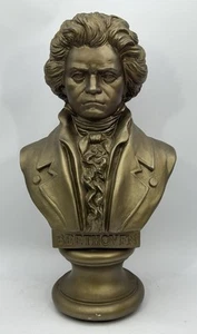 Vintage BEETHOVEN Golden 17" Statue Head Bust 1968 BELWIN - Picture 1 of 9
