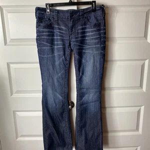 Affliction Los Angeles Jade niedriger Bootcut Damengröße 29 Pailletten Taschen - Bild 1 von 11