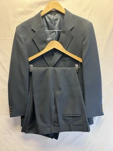 Traje de Acción Levis De Colección Para Hombres 44S Conjunto de 2 Piezas Años 70 Disco Mod Blazer Pantalones 38x29 Azul Marino - Imagen 1 de 19