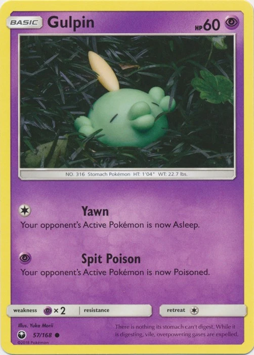 Gulpin - 57/168 - Common - Lightly Played - Image 1 of 1