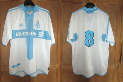 Maillot OLYMPIQUE DE MARSEILLE OM n°8 2001 ADIDAS vintage shirt ERICSSON L - Photo 1/4
