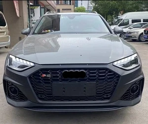 For Audi A4 S4 2020-2023 B9.5 RS4 Style Grille Honeycomb Grill Black - Picture 1 of 4