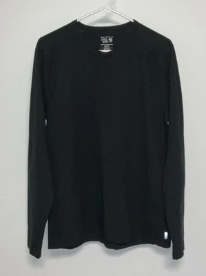 Camisa Mountain Hard Wear 1/4 Snap Manga Larga Hombre Mediana Negra Foto 1 de 3