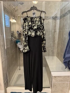 Adrianna Papell Black Gold Jumpsuit - Picture 1 of 9
