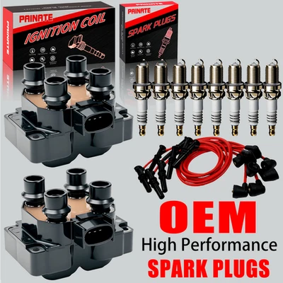 2X Bobina de encendido y bujía y cables marca OEM para Ford F-150 F-250 4,6 L FD487 Foto 1 de 4