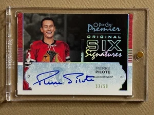 Pierre Pilote O-Pee-Chee Premier Original Six Signatures 32/50 2007-08 - Bild 1 von 2