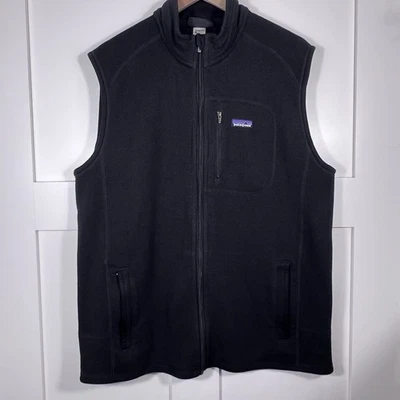 Chaleco Patagonia Para Hombres 2XL Negro Mejor Suéter Polar Cremallera Completa Exterior Senderismo Esquí Foto 1 de 4