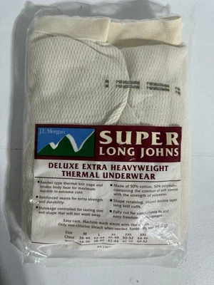 Vintage J.E. MORGAN Men’s Thermal Underwear Size 2XL 46-48 USA Made NOS - Image 1 of 4
