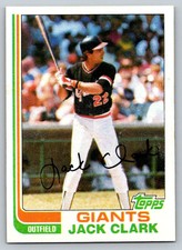 1982  Topps #460 Jack Clark San Francisco Giants Baseball