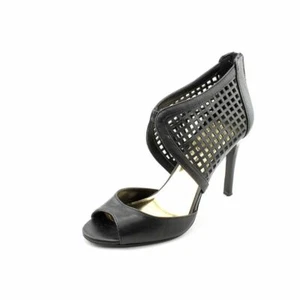 Jessica Simpson Jersee elegante schwarze hochhackige Damen-Ledersandalen 7,5 - Bild 1 von 3