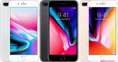 Original Apple iPhone 8 Plus Unlocked Silver, Space Gray, Gold, Red IOS Phone - Image 1 of 3