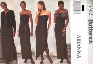 PATRÓN Butterick Costura Vintage 2001 Mujer Formal Vestido de Noche Estola Talla 6-10 - Imagen 1 de 1