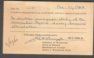 1963 postal card University Of Washington School Medicine to Medical Center NY - Picture 1 of 2