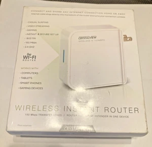 CrystalView Portable Wireless Instant Router, Repeater, & Range Extender NOB!! - Picture 1 of 5