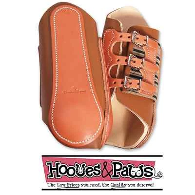 Botas clásicas de férula de cuero para caballo equino cuerda de rienda MEDIANA tachuela de alta resistencia Foto 1 de 4