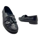 Vintage STACY ADAMS Mens 10 Leather Slip On Loafers Classic Dress Shoes Tassels