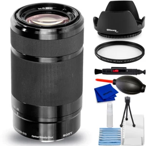 Sony E 55-210mm f/4.5-6.3 OSS Lens (Black) - 7PC Accessory Bundle White Box - Picture 1 of 4