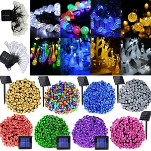 LED Solar Power Fairy String Light Outdoor Garden Party Wedding Xmas Decor Lamp - Picture 1 of 16