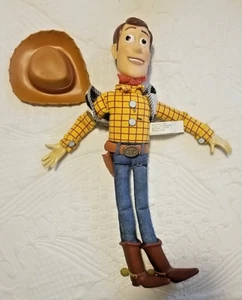 Disney Pixar Toy Story Talking Woody Pull String Doll 15” W/ Hat Works - Picture 1 of 17